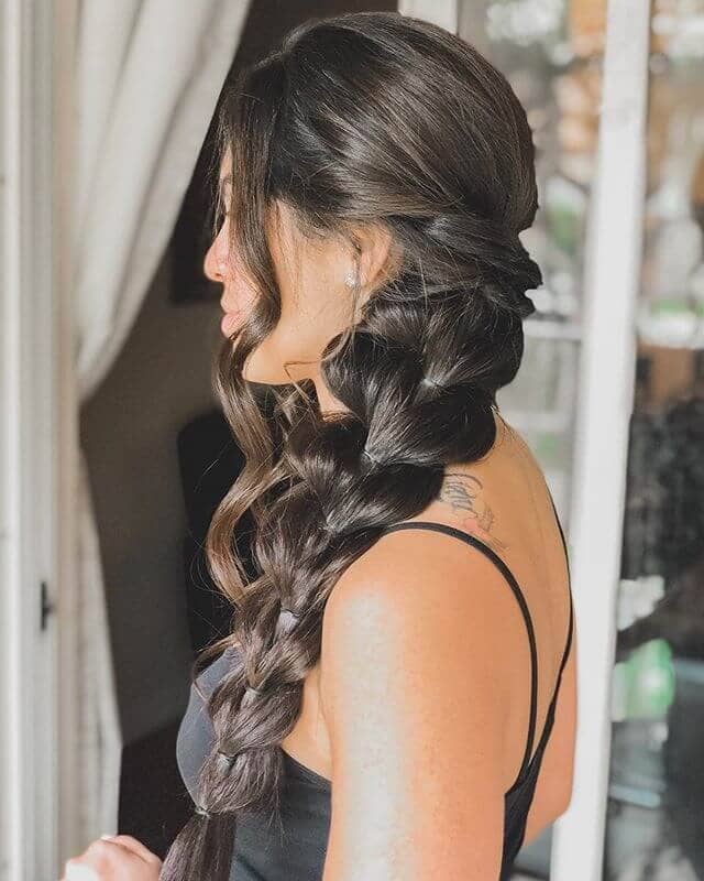 Pretty Pull-Through Braid And Curly Bangs