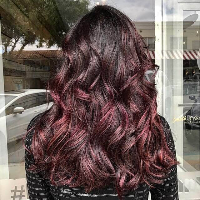 Healthy Easy Hairstyle for Burgundy Hair