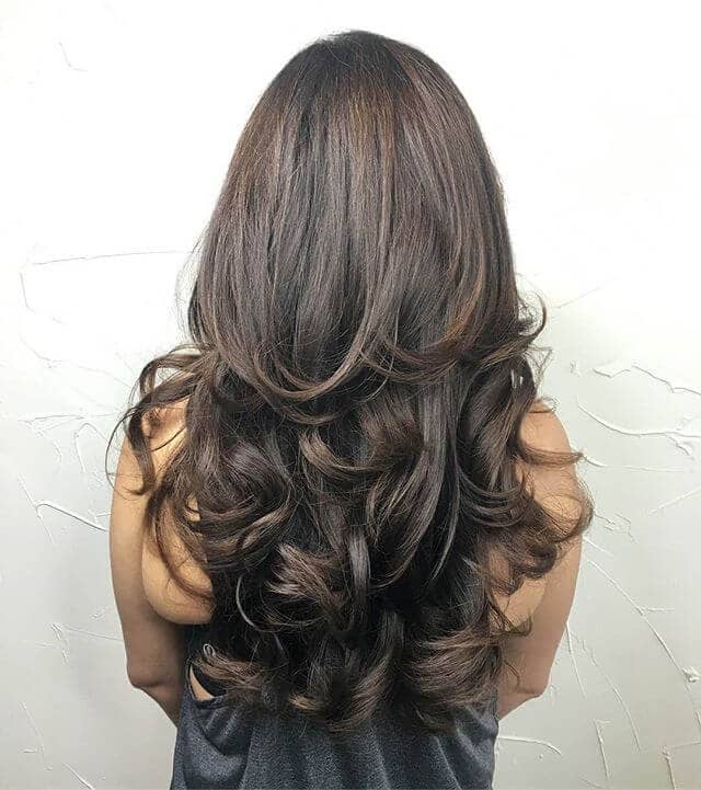 Long Cocoa Hair with Wavy, Natural Layers for Long Hair