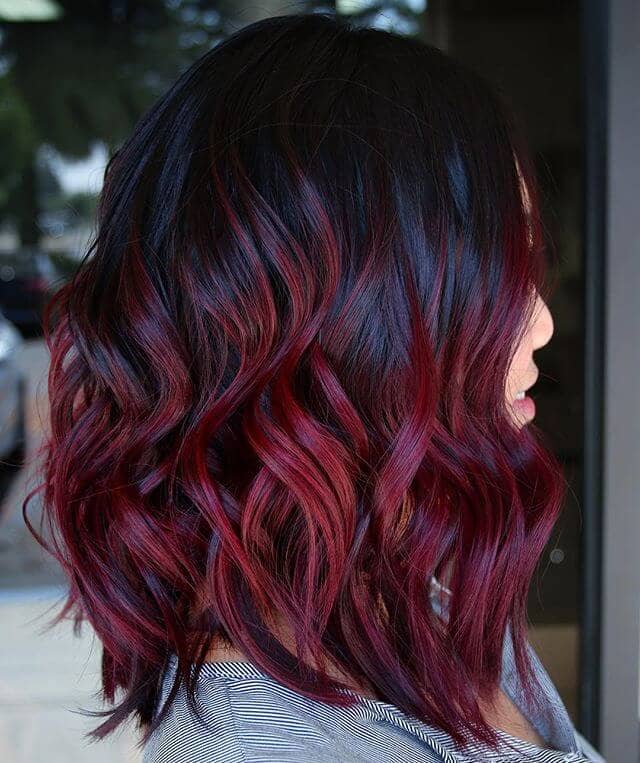 Touseled Curls for Burgundy Girls