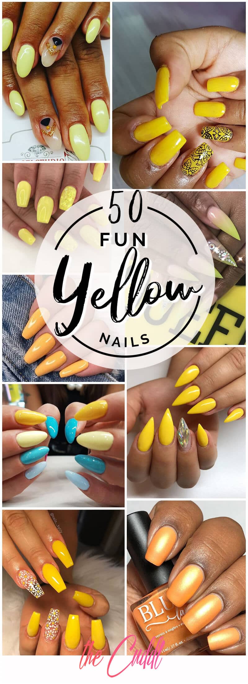 50 Gorgeous Yellow Acrylic Nails to Spice Up Your Fashion