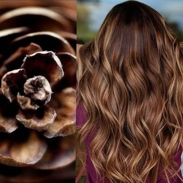 Sexy Pinecone Swirls in Molten Brown and Caramel Hair