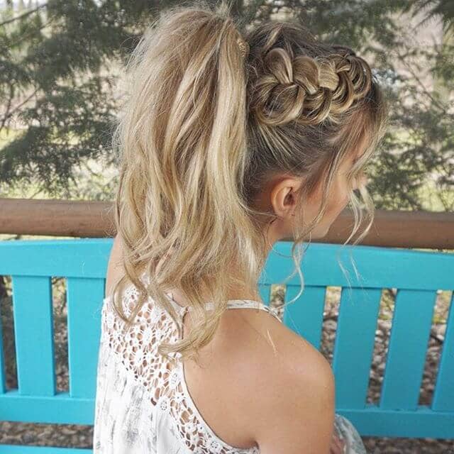 Pretty High Pony Hairstyles With Braid Accents