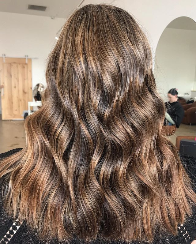 Black and Blue Colored Curtain Bangs Caramel Hair