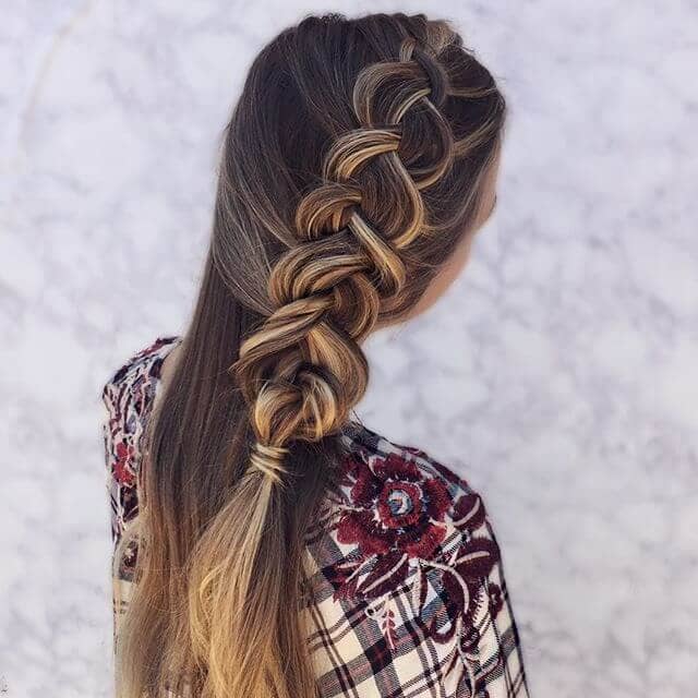  Braided-up Balayage Hair Color for Brown Hair