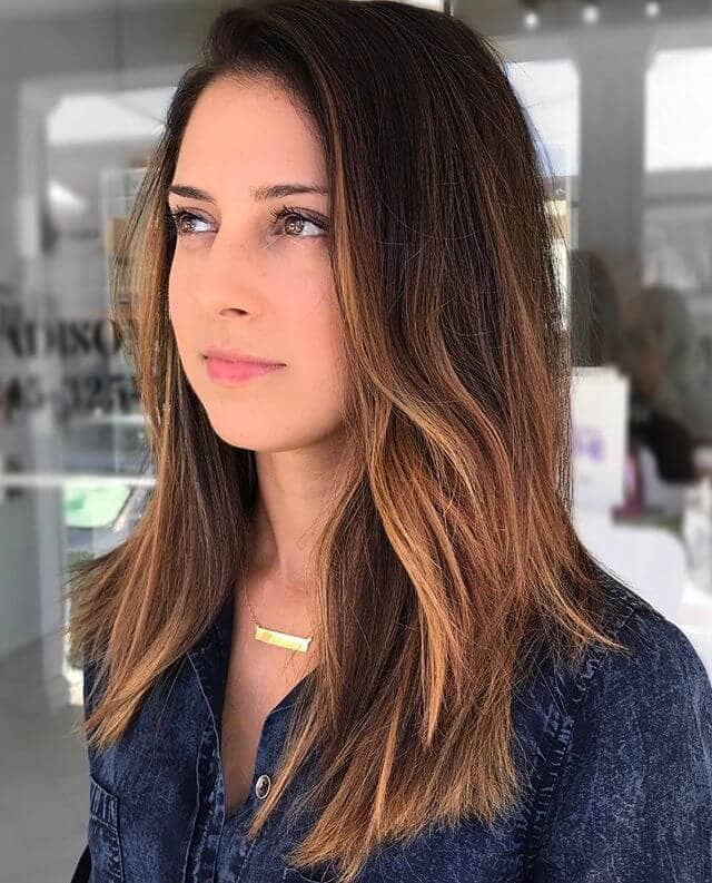 Layered Shoulder Length Cut With Deep Side Part