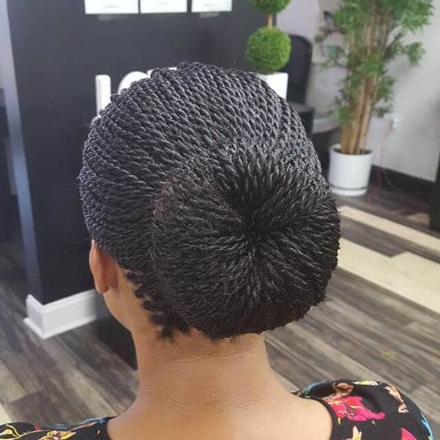 Ballerina Twist Hairstyles Updo with Senegalese Twists Kinky Twists