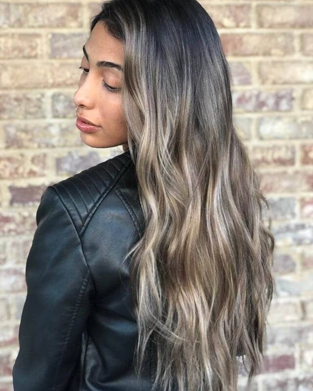 Long and Luxurious Light Brown Balayage Brown Hair