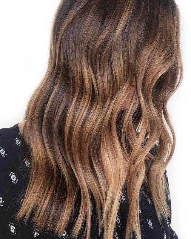 Captivating Flat Waves with Baby Highlights for Brown Hair