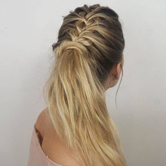 Braided Tresses and Low Ponytail Hair Wrap