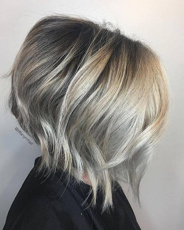 Silver with Dark Accents Short Haircuts