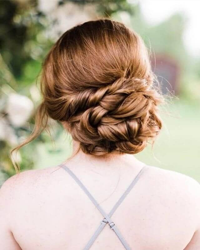 Flattering Light Caramel Braided Bun