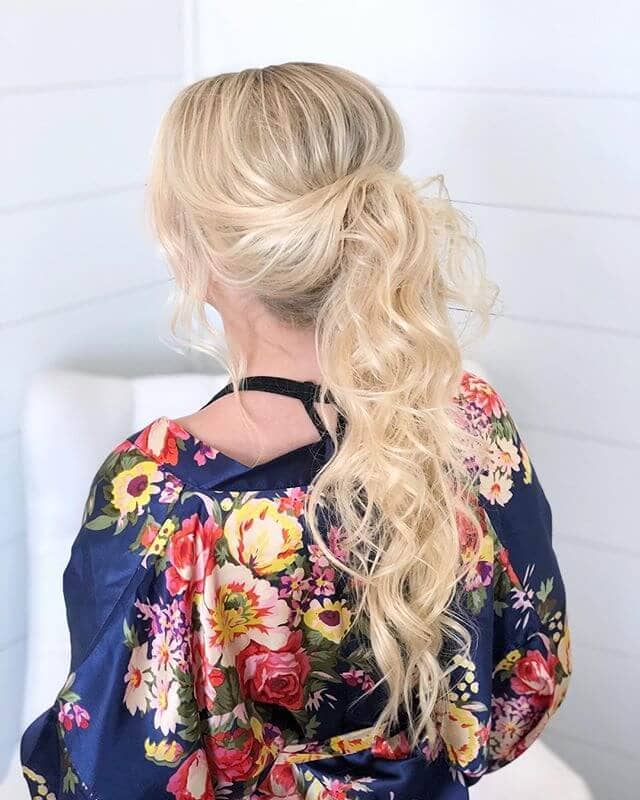  Side-Pinned Tumble Ponytail for Girls