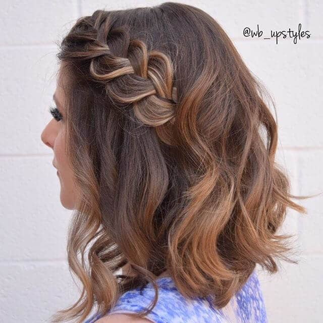 Beautifully Braided Light Brown Long Bob