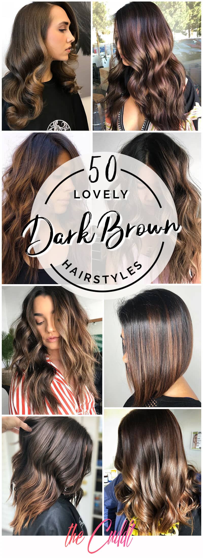 50 Lovely Dark Brown Hair Ideas to Glow