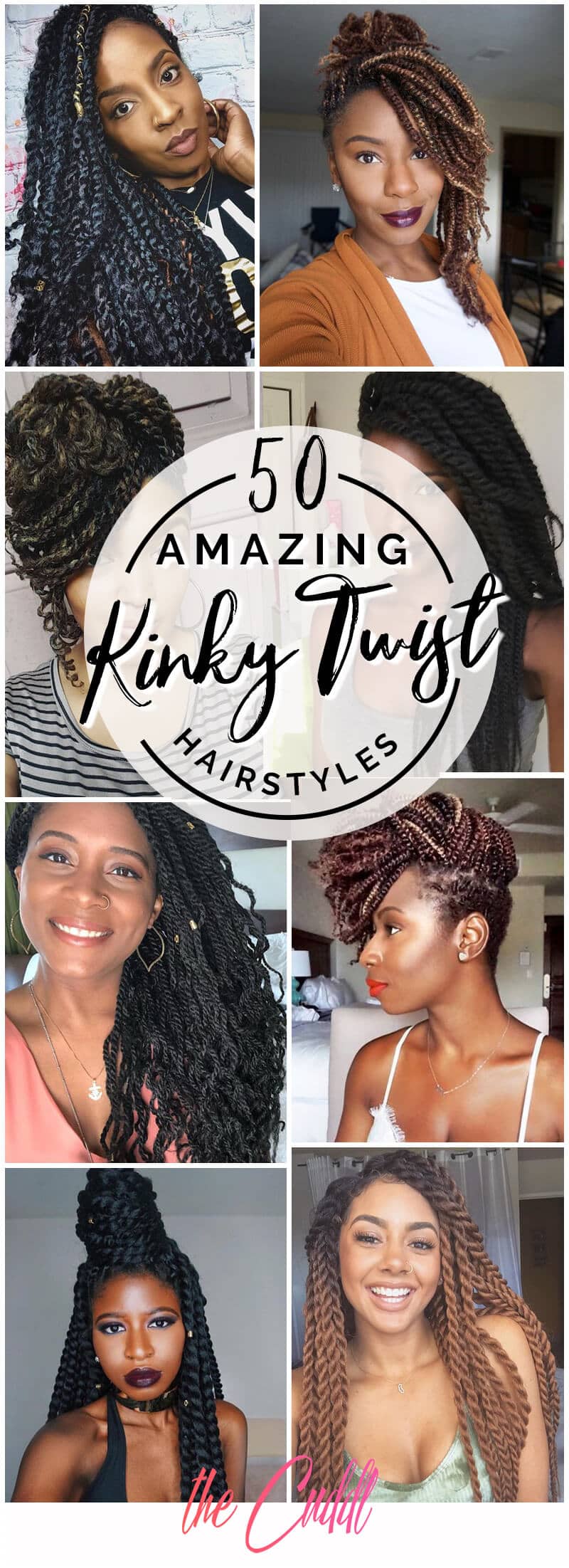 50 Amazing Kinky Twist Hairtyles You Cannot Live Without