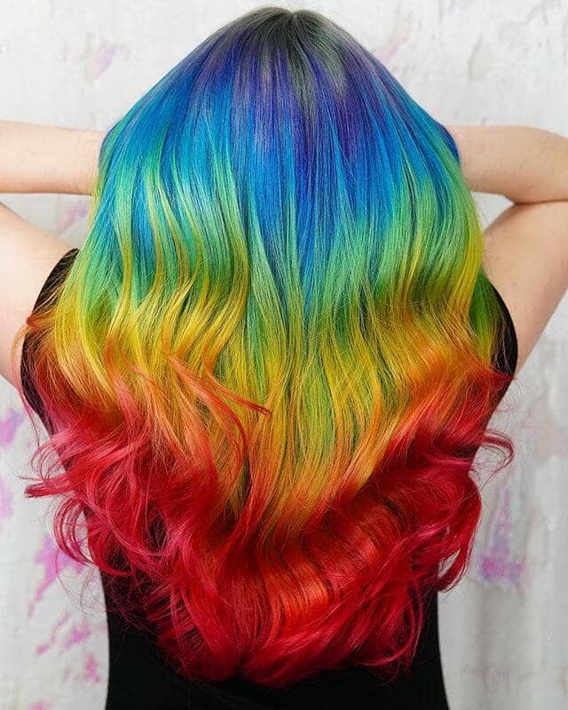 rainbow hair high