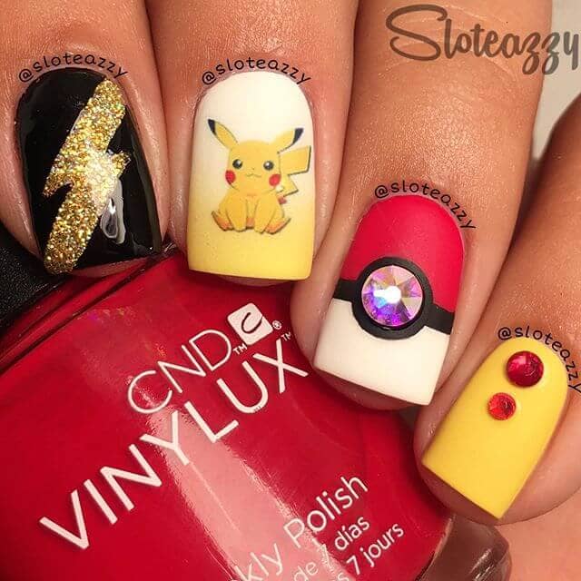 Awesome Pokémon Nails with Glam and Glitz Nail Art