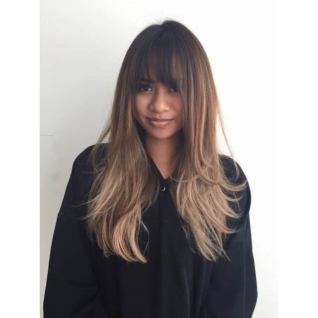 Beautiful Bangs + Highlighted Hair = Lovely Look