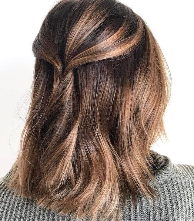 Medium Length Hairstyles Brown With Blonde Highlights