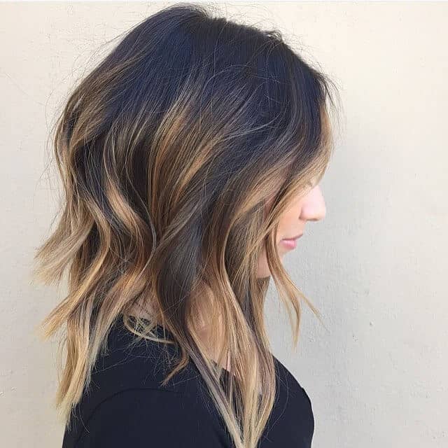 Long Bob with Short Layers and Highlights