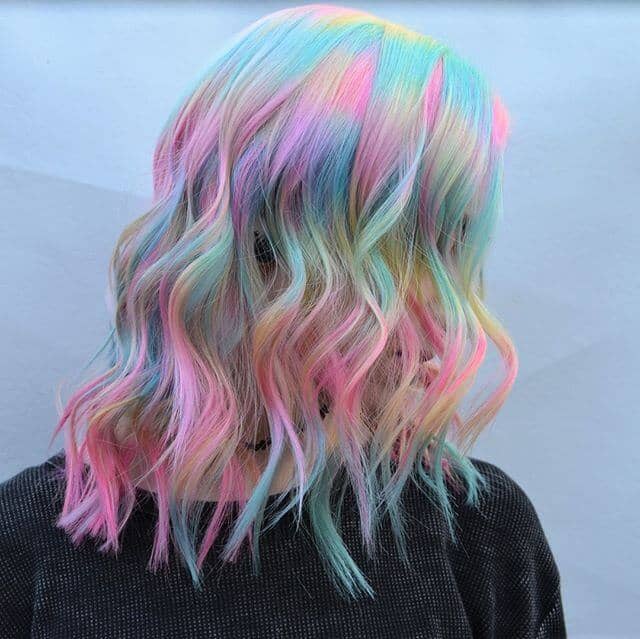 Pastel Unicorn Waves for Long Blunt Layers