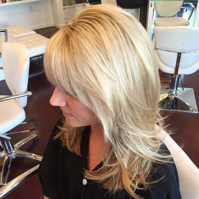 Frosty Angular Bangs for Blonde Bombshells