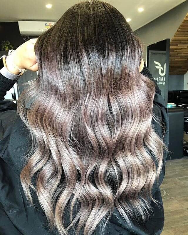 Dark Brown Hair with Blonde Highlights