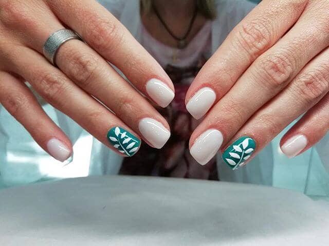 Fancy and Smooth with Leaves Nail Worth Looking At Easy Nails Nail Art