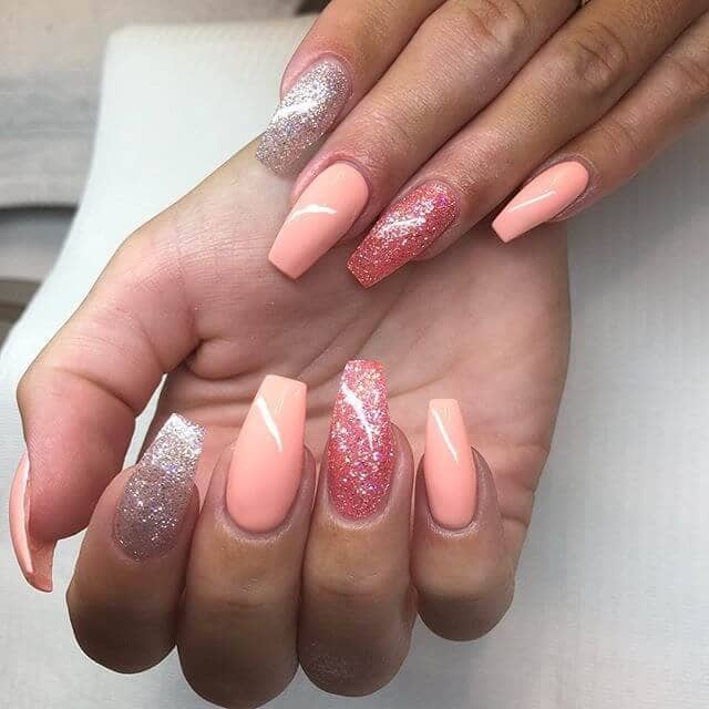 Pretty Princess Pink Nail with Icy Sparkles and Rose Cute Nail Ideas Nail Art