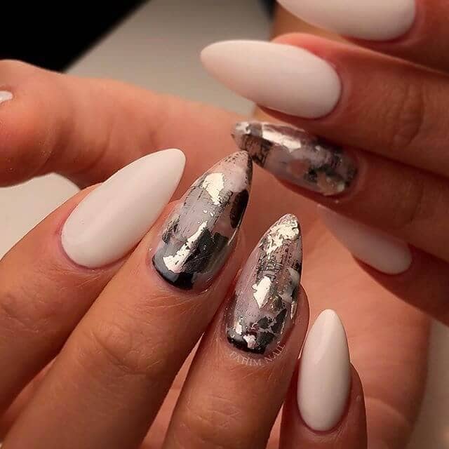 Art Deco Nude Nails with “Scratched Paint” Appeal