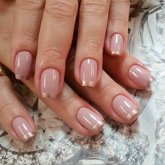 A Glamorous Twist with Rose Gold Tips