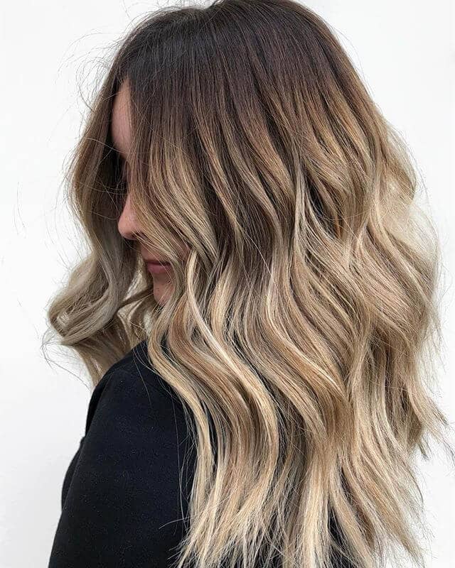Baby Blonde Highlights in Loose Waves