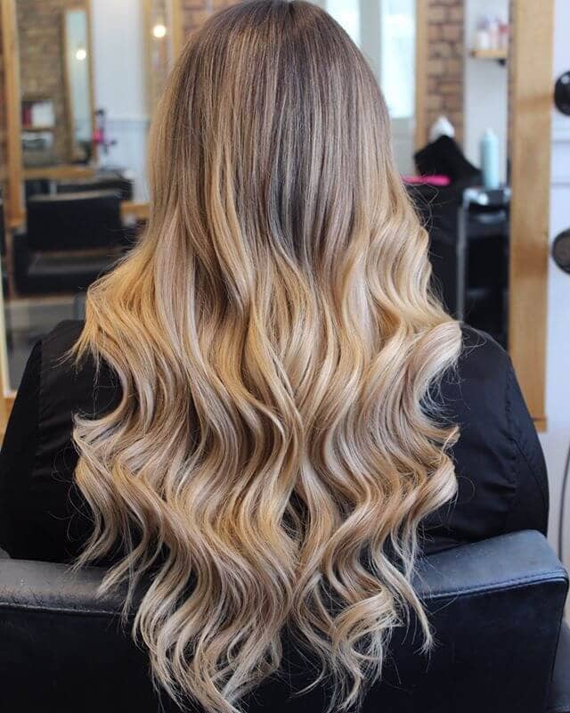 Beautiful Cream Soda Blonde Highlighted Long Waves