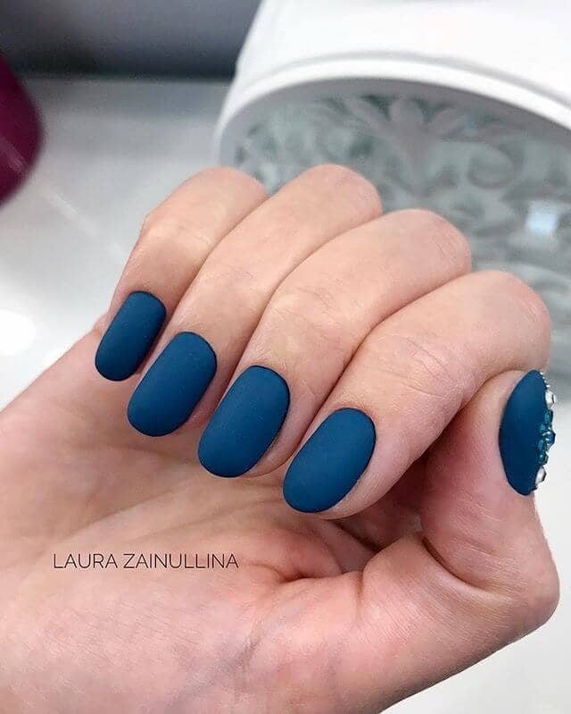 Gorgeous Matte Blue and Bejeweled Accent Thumb