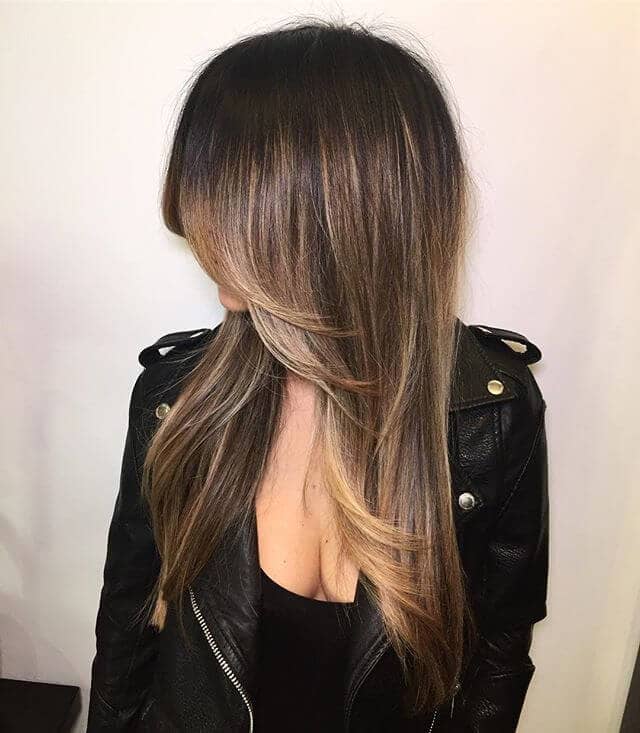 Café Au Lait Highlighted Brunette Layers Blonde Hair