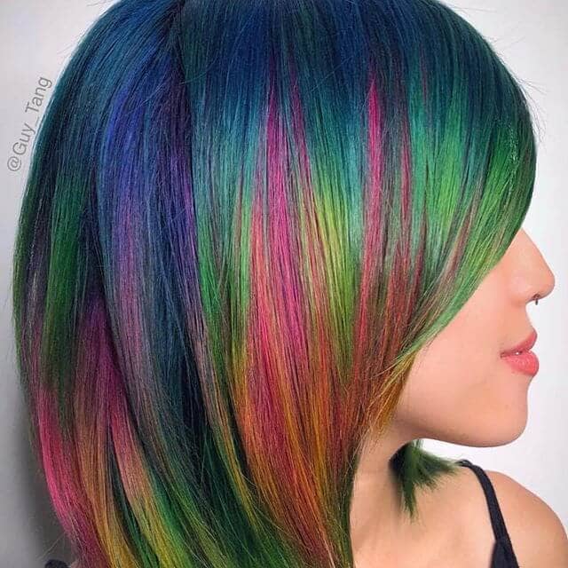 Rich Layered Jewel Streaks for Short Hair