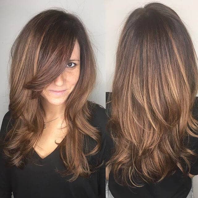 Pretty Tinted Hair With Side Bangs
