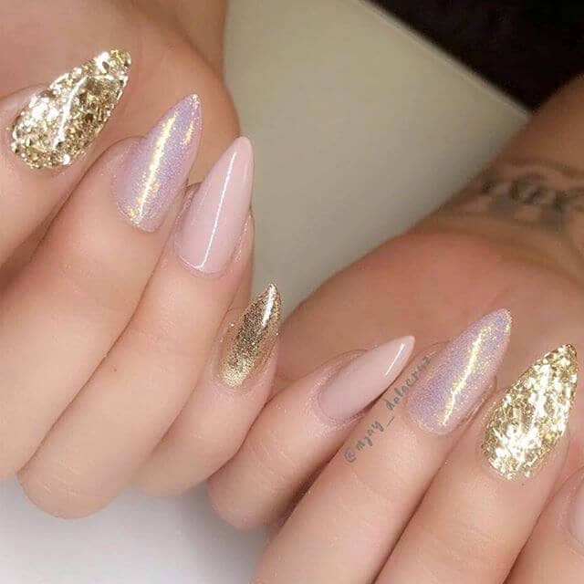 Tender Colors with Glitter and Rose Nude Nails