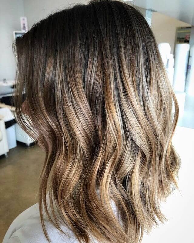 Peachy Blonde Hair Gradient Highlights in Short Hair, Copper Blonde Highlights