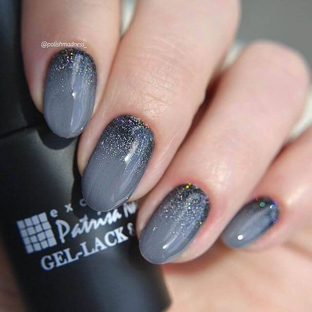 Black Ombre Nails Have Us Loving Winter Skies