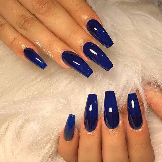 Sky Blue Nails Design 10 silky deep and dark royal blues