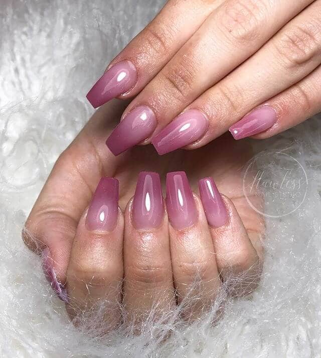 Pretty In Purple Ombre Nails