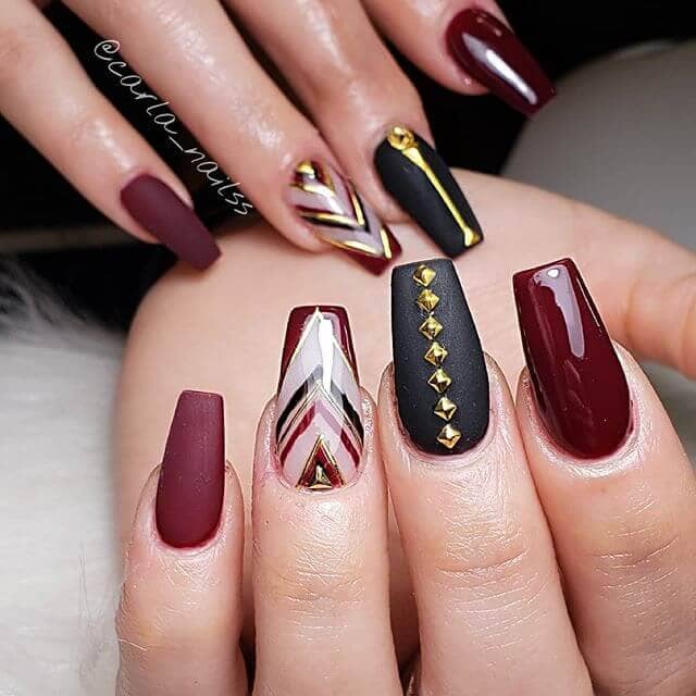 50 Sultry Burgundy Nail Ideas To Bring Out Your Inner Sexy