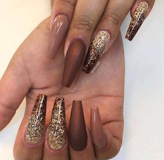  Grunge Meets Glam Date Night Look on this Rose Gold Nail Designs