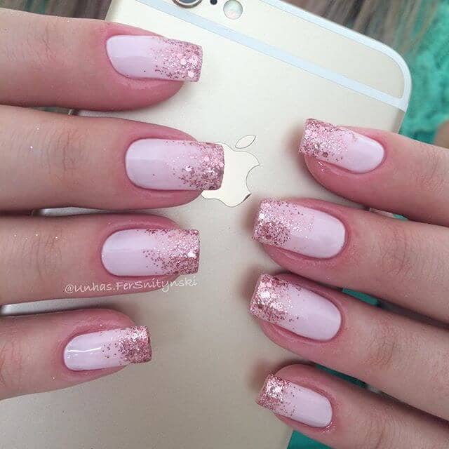 Pretty In Pink Ombre Nails