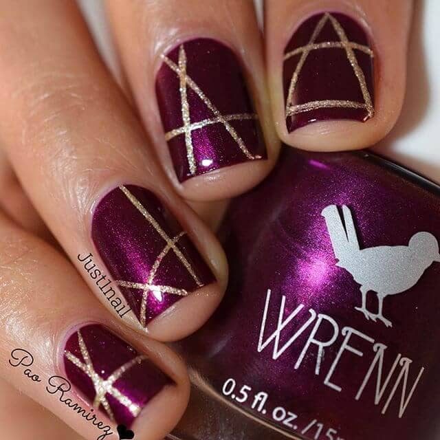 Fun and Fanciful Grape Crush Burgundy Nails