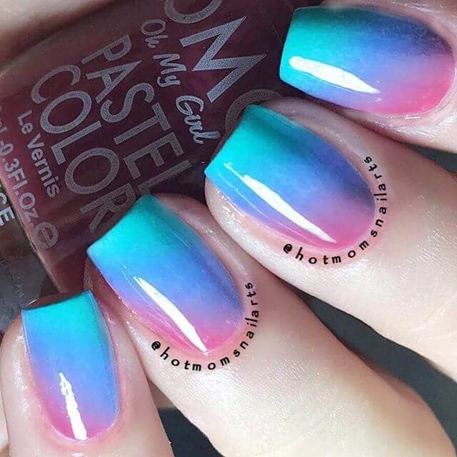 Simple And Sweet Ombre Nails