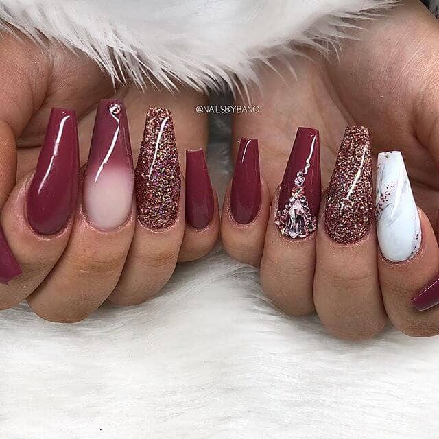 50 Sultry Burgundy Nail Ideas To Bring Out Your Inner Sexy