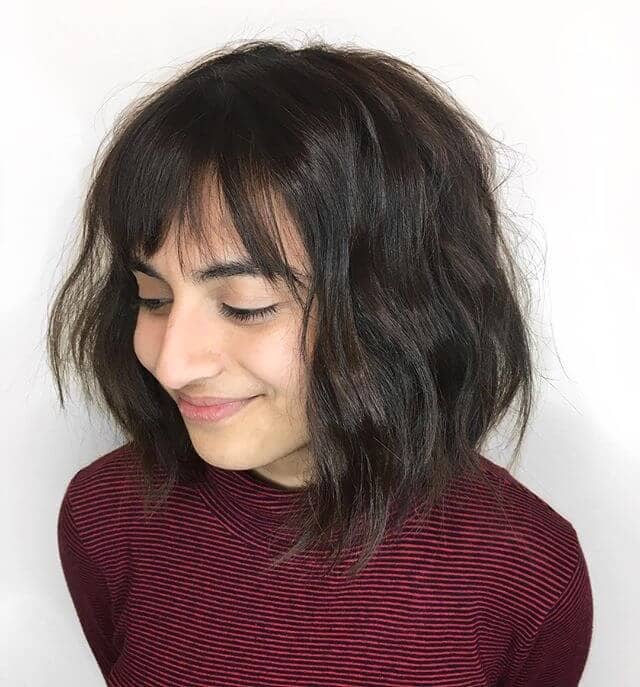 Natural Carefree Bob with Bangs